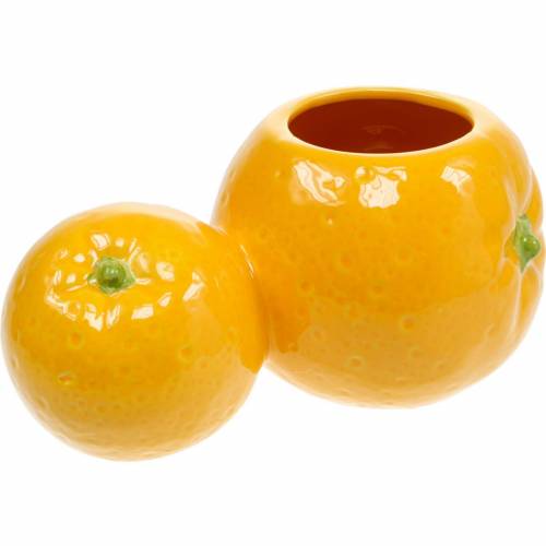 Floristik24 Váza na květiny Oranžová Keramická váza Citrusová letní dekorace