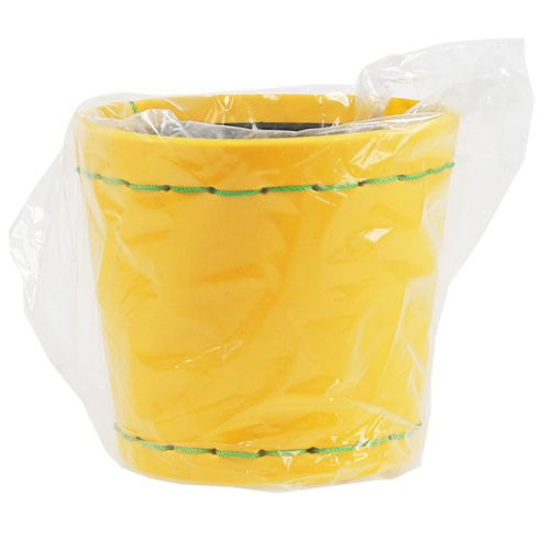 Floristik24 Květináč žlutý Ø12cm V11,5cm, 1ks