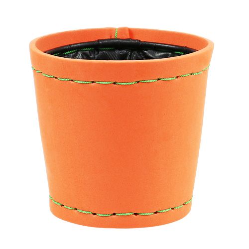 Floristik24 Dekorační květináč "Suki" oranžový Ø12,5cm V12,5cm, 1ks