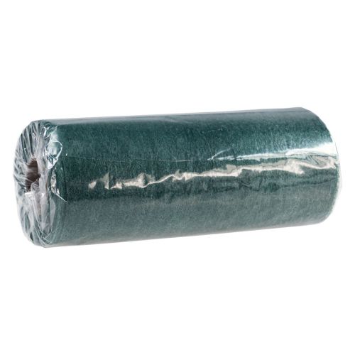 položky Ozdobný běhoun fleece na stůl dekorační běhoun fleece modrozelený 23cm 25m