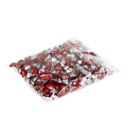 Floristik24 Diamanty Akryl 8mm Červená 50g