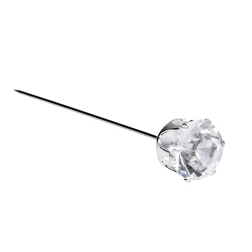 Floristik24 Diamantová jehla stříbrná Ø10mm L6cm 36ks