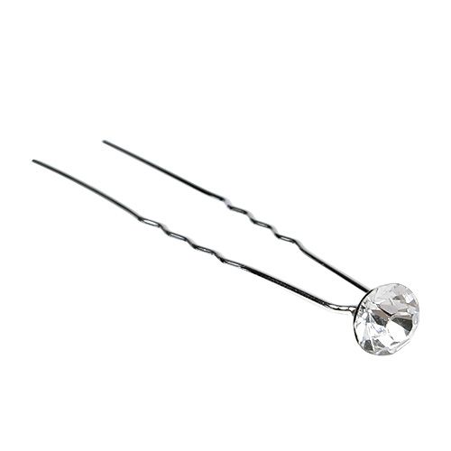 Floristik24 Diamantová jehla svatební stříbrná Ø8mm L7cm 20 ks