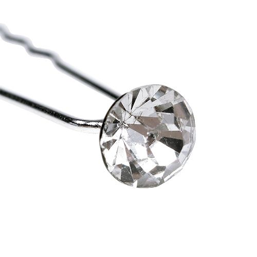 Floristik24 Diamantová jehla svatební stříbrná Ø8mm L7cm 20 ks