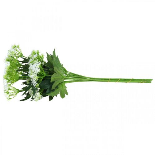 položky Kopr kvetoucí, umělé bylinky, dekorativní rostlina zelená, bílá 49cm 9ks