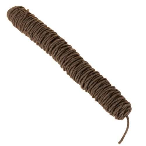 položky Hnědá vlněná šňůra, 55m, dekorativní provázek pro květinářství a tvoření