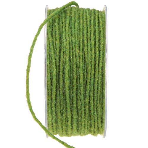 položky Vlněná šňůra Wick Thread plstěná šňůra mechově zelená 3mm 100m