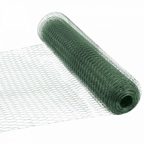 Šestihranné pletivo Zelené drátěné drátěné pletivo potažené PVC 50cm×10m