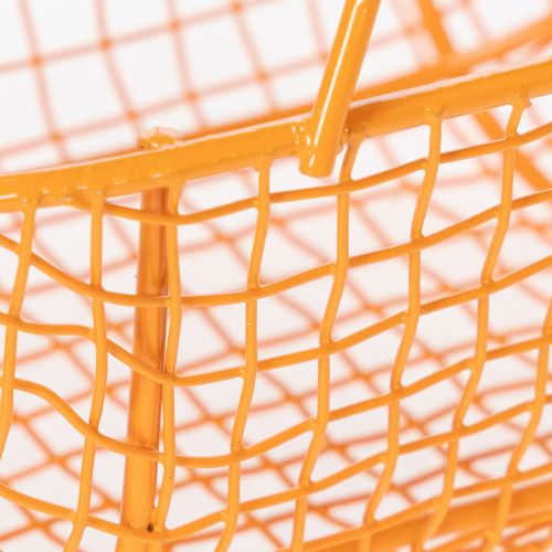 položky Drátěný koš s dřevěnou rukojetí. Praktický design. Ideální pro jarní dekorace, do domácnosti i kanceláře. 17 cm, 6 kusů.