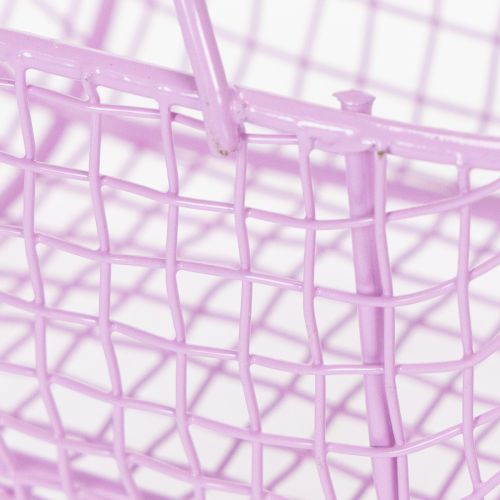 položky Drátěný koš s dřevěnou rukojetí, ideální pro moderní bydlení a stylovou dekoraci, 17 cm, 6 kusů