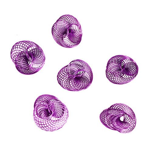 Drátěná kolečka levandule Ø4,5cm 6ks
