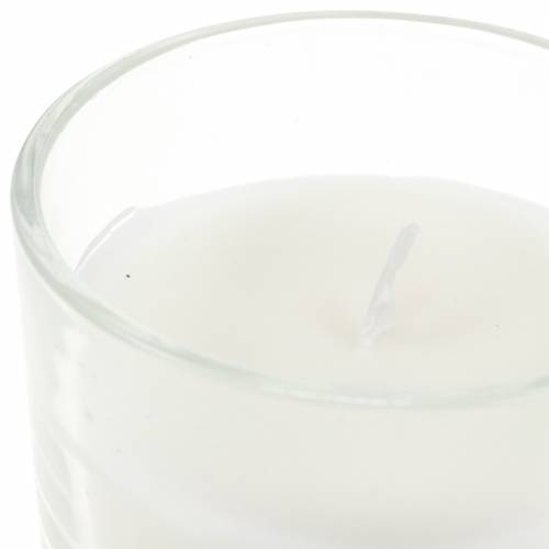 položky Vonná svíčka ve skle vanilková bílá Ø8cm V10,5cm