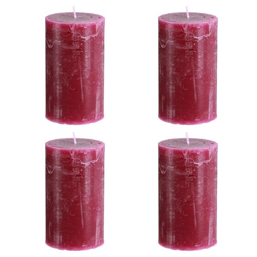 položky Jednobarevné svíčky Berry pilířové svíčky fialové 70×120mm 4 ks