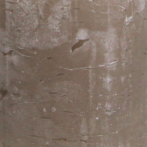 položky Jednobarevné svíčky hnědé sloupové svíčky 60×80mm 4 ks