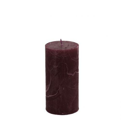 Jednobarevné svíčky vínové 50x100mm 4ks