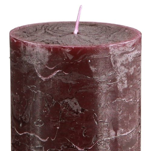 položky Jednobarevné svíčky Burgundské sloupové svíčky 70×120mm 4 ks