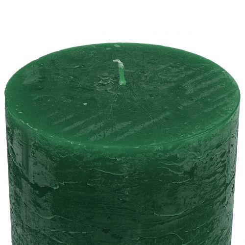 položky Jednobarevné svíčky tmavě zelené 60x100mm 4ks