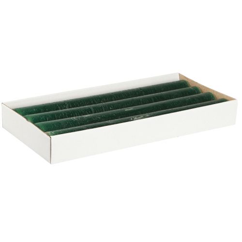 položky Jednobarevné svíčky tmavě zelené tyčinkové svíčky 34x300mm 4 ks