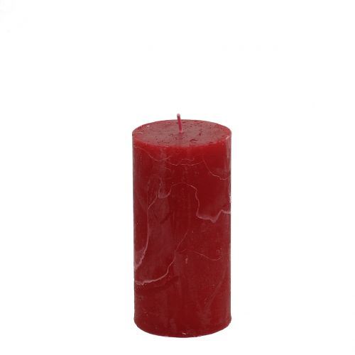 Floristik24 Jednobarevné svíčky tmavě červené 50x100mm 4ks