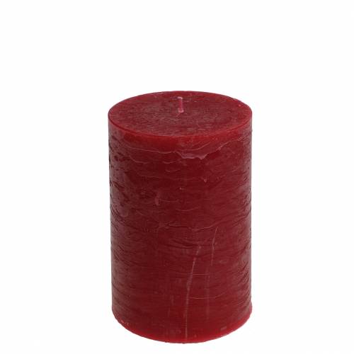 Floristik24 Jednobarevné svíčky tmavě červené 70x120mm 4 ks
