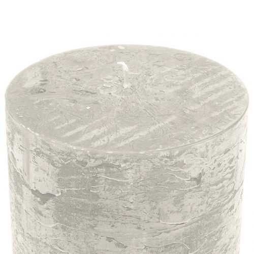 položky Jednobarevné svíčky šedé 50x100mm 4 ks