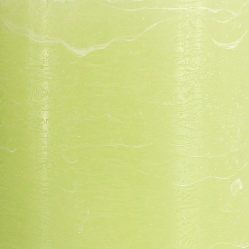 položky Jednobarevné svíčky limetkově zelené​​​​​​​ Sloupkové svíčky 85×150mm 2 ks