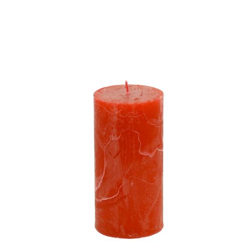 Jednobarevné svíčky oranžové 50x100mm 4ks