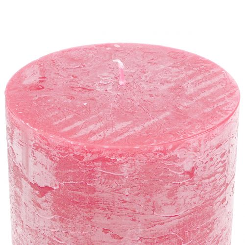 položky Jednobarevné svíčky růžové 50x100mm 4ks