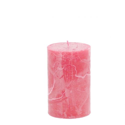 Floristik24 Jednobarevné svíčky růžové 60x100mm 4ks