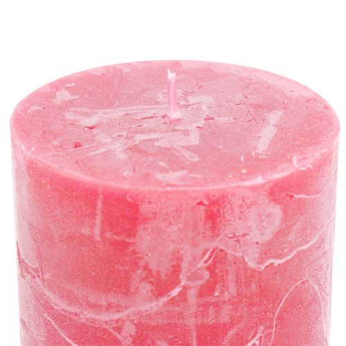 položky Jednobarevné svíčky růžové 60x80mm 4ks