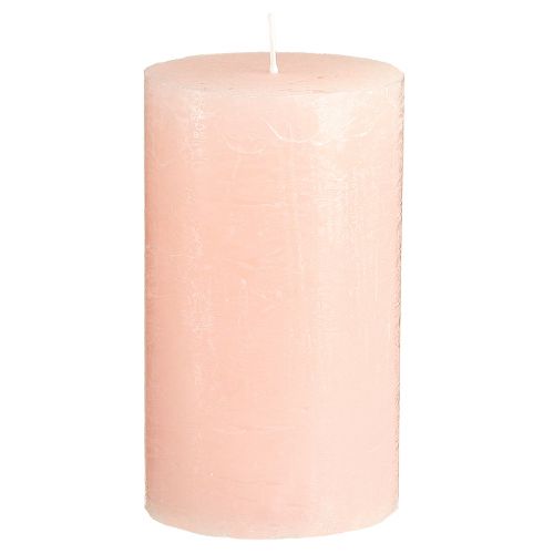 Floristik24 Jednobarevné svíčky růžové sloupové svíčky světle růžové 70×120mm 4 ks