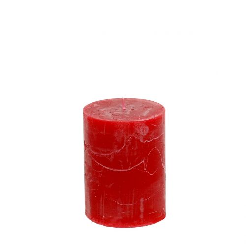 položky Jednobarevné svíčky červené 60x80mm 4ks