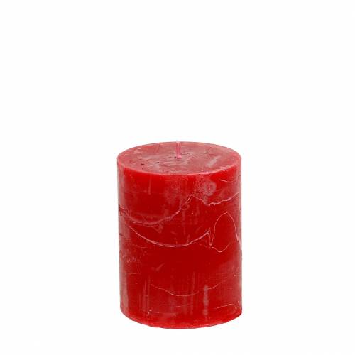 položky Jednobarevné svíčky červené 70x80mm 4 ks