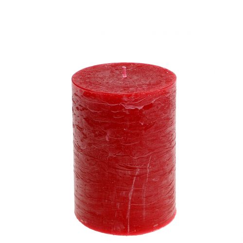 Floristik24 Jednobarevné svíčky červené 85x120mm 2 ks
