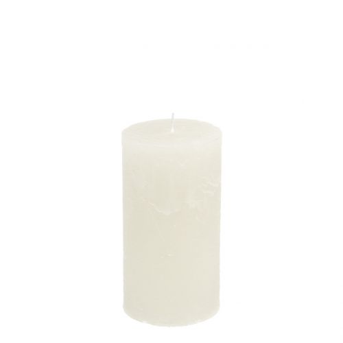 Floristik24 Jednobarevné svíčky bílé 50x100mm 4ks