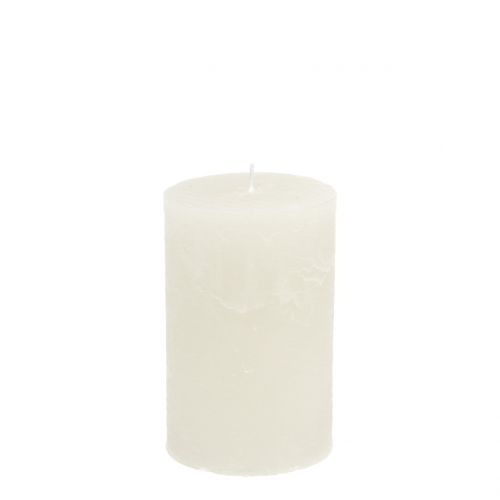 Floristik24 Jednobarevné svíčky bílé 60x100mm 4ks