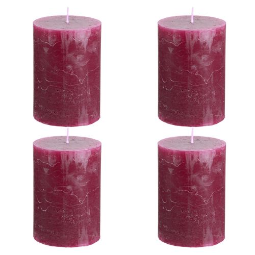 položky Jednobarevné svíčky ve sloupech Berry 70x100mm 4 ks
