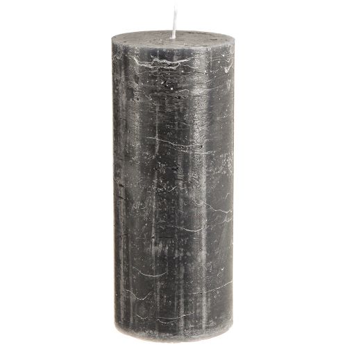 položky Jednobarevné sloupové svíčky v antracitové barvě 85x200mm 2 kusy