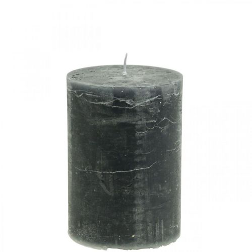 položky Jednobarevné svíčky antracitové sloupové svíčky 85×120mm 2ks