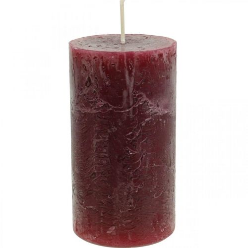 položky Jednobarevné svíčky Burgundy Rustic Safe Candle 110×60mm 4ks