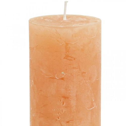položky Jednobarevné svíčky Orange Peach sloupové svíčky 50×100mm 4 ks