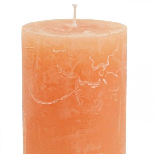 položky Jednobarevné svíčky Orange Peach sloupové svíčky 60×100mm 4ks
