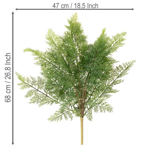 Umělá kapradina, více větví, zelená, 68 cm | Floristik24.cz