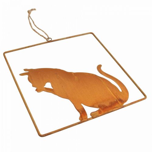 položky Patinovaná dekorace kočičí rez dekorace na zavěšení 24,5cm
