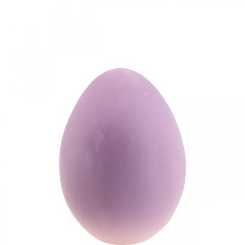 Floristik24 Velikonoční vajíčko plastové ozdobné vajíčko fialová lila vločkovaná 25cm