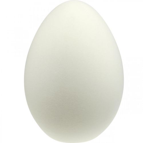 Velikonoční vajíčko velké smetanové ozdobné vajíčko vločkované dekorace do výlohy 40cm