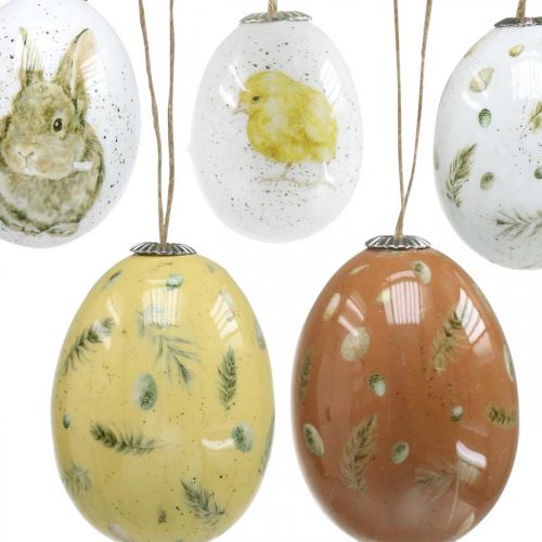 Floristik24 Velikonoční vajíčko na zavěšení retro plastové různé 4/4,5/5 cm 12 kusů