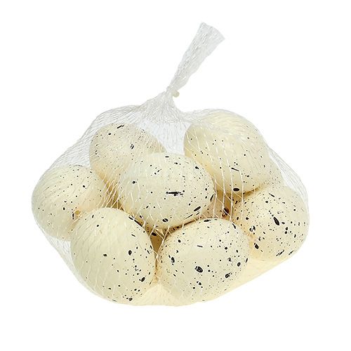Floristik24 Vajíčko 6cm krém vyrobený z polystyrenu 12ks