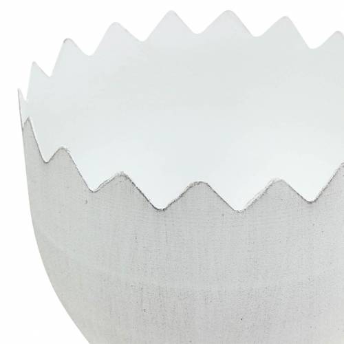 Floristik24 Květináč z vaječných skořápek s nohami Ø13cm V21cm bílý