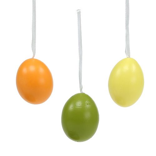 Floristik24 Závěsné vajíčko zeleno-oranžové 6cm 12ks